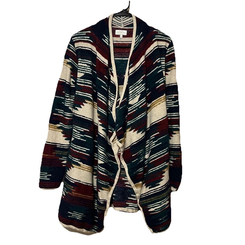 Lucky Brand Aztec Southwestern Cozy Cardigan Women’s Large - Good Condition